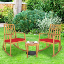Load image into Gallery viewer, Patio Garden Rocking Chair with Arms and Cushions
