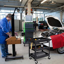 Load image into Gallery viewer, Multipurpose 3-Tray Tool Cart with Drawers and Swivel Casters
