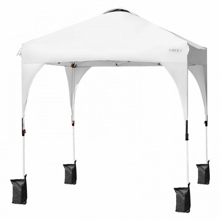 Costway 6.6x6.6 Feet Pop-Up Outdoor Canopy Tent with Portable Bag - Ideal for Camping and Parties