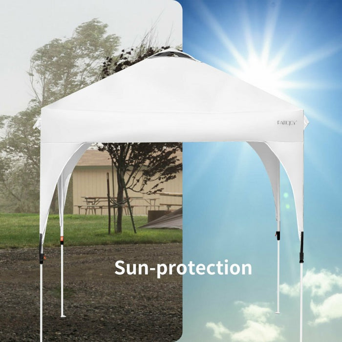 Costway 6.6x6.6 Feet Pop-Up Outdoor Canopy Tent with Portable Bag - Ideal for Camping and Parties