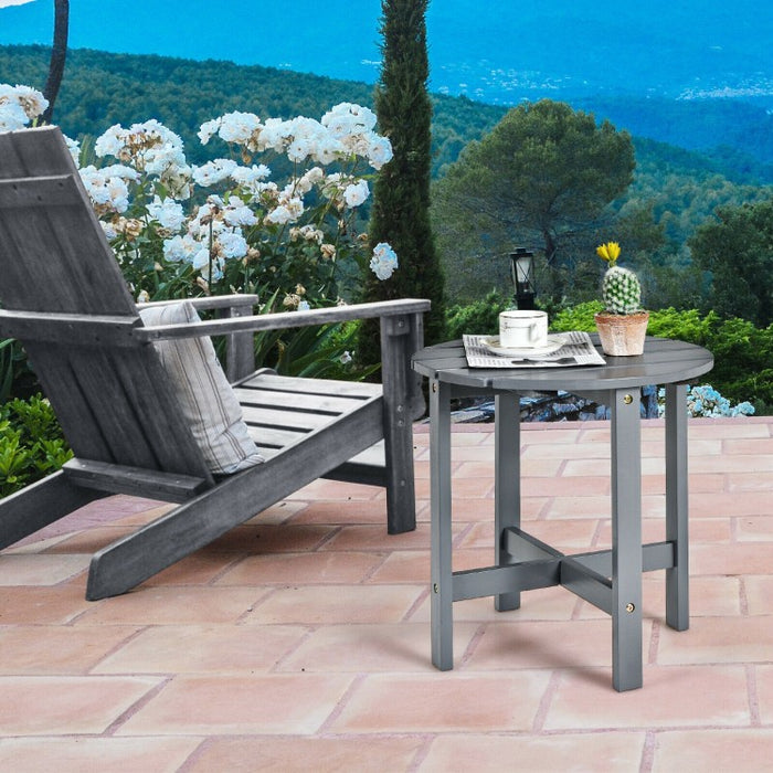 Costway Small Round Coffee Table Folding - Suitable for Pool, Backyard, and Garden