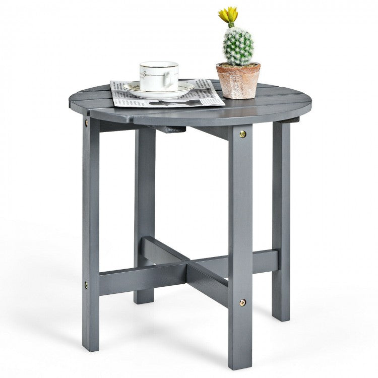 Costway Small Round Coffee Table Folding - Suitable for Pool, Backyard, and Garden
