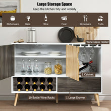Load image into Gallery viewer, Costway Contemporary Bar Cabinet with Glass Rack - Suitable for Restaurant and Small Tavern
