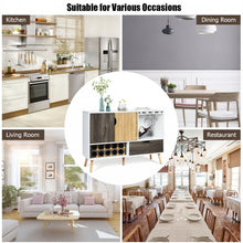 Load image into Gallery viewer, Costway Contemporary Bar Cabinet with Glass Rack - Suitable for Restaurant and Small Tavern
