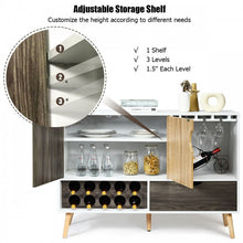 Load image into Gallery viewer, Costway Contemporary Bar Cabinet with Glass Rack - Suitable for Restaurant and Small Tavern
