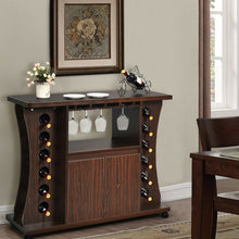 Load image into Gallery viewer, Costway Vintage Home Bar Cabinet Storage Cabinet with Wine Glass Rack and Casters - Suitable for Restaurant and Bar
