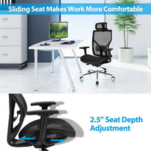 Charger l&#39;image dans la galerie, Black Office Chair and Computer Chair with 3D Armrests and Rotating Headrest
