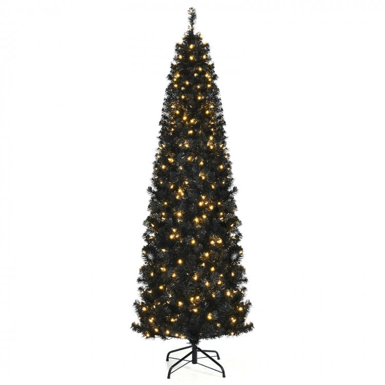 Costway Halloween Christmas Tree with White LED Lights - Suitable for Halloween Party Decorations