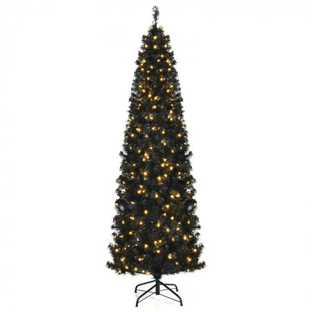 Costway Halloween Christmas Tree with White LED Lights - Suitable for Halloween Party Decorations