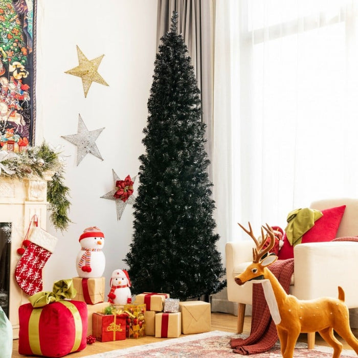 Costway Halloween Christmas Tree with White LED Lights - Suitable for Halloween Party Decorations