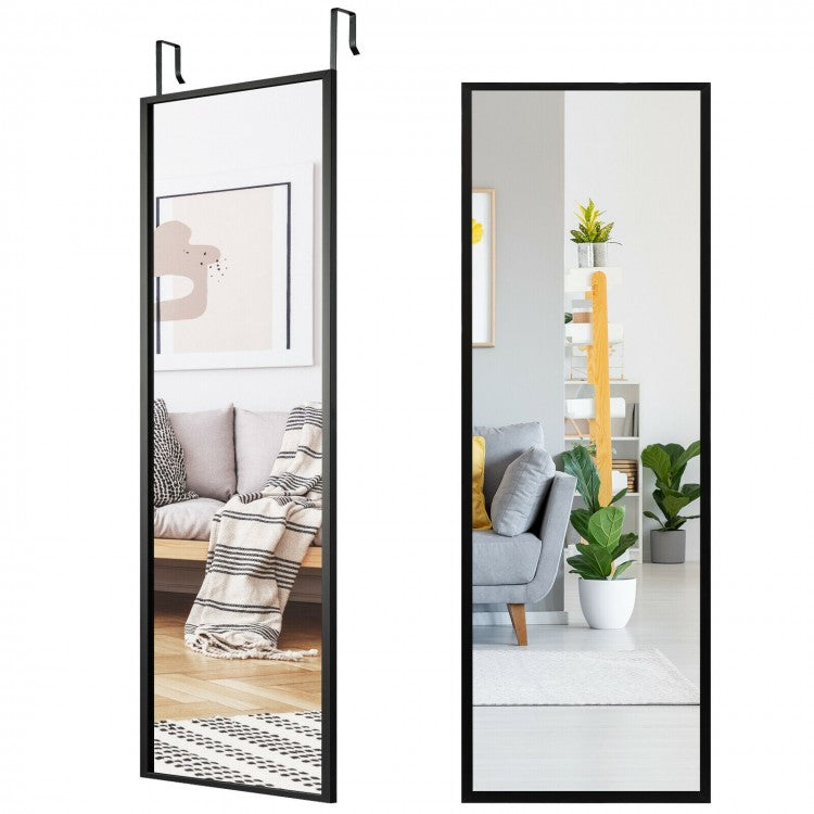 42.5 x 14 Inch Wall-Mounted Metal Door Mirror Decorative Mirror