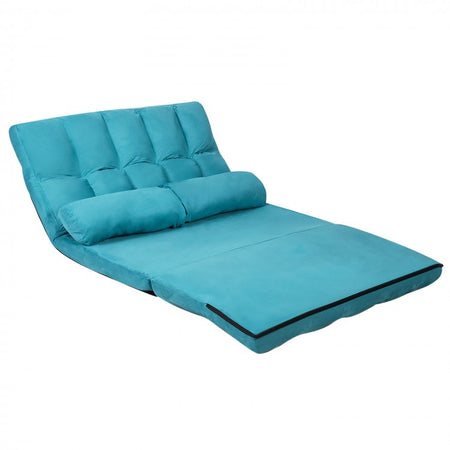 6-Level Adjustable Indoor Folding Floor Sofa Bed Furniture