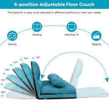 Load image into Gallery viewer, 6-Level Adjustable Indoor Folding Floor Sofa Bed Furniture
