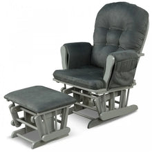 Load image into Gallery viewer, Multifunctional Wooden Glider Rocking Chair Set with Footrest
