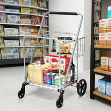 Load image into Gallery viewer, Foldable Large Indoor/Outdoor Shopping Cart with 360° Swivel Front Wheels
