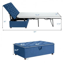 Load image into Gallery viewer, Costway Pull Out Sofa Bed Folding Bed Ottoman - Suitable for Living Room and Office

