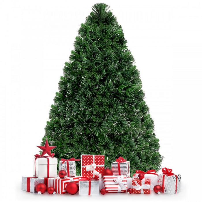2024 Christmas Decorations - PVC Christmas Tree with Built-in LED Lights in 7 Color Options