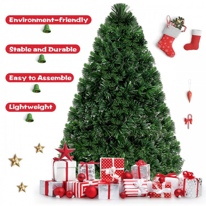 2024 Christmas Decorations - PVC Christmas Tree with Built-in LED Lights in 7 Color Options