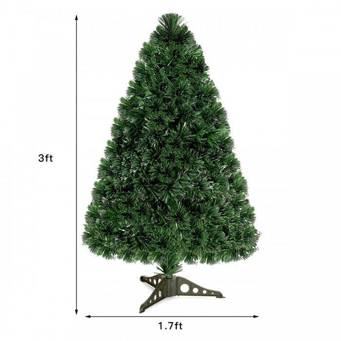2024 Christmas Decorations - PVC Christmas Tree with Built-in LED Lights in 7 Color Options