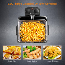 Load image into Gallery viewer, Kitchen 1700W 5.3QT Electric Deep Fryer with Three Fry Baskets
