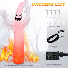 Charger l&#39;image dans la galerie, Costway 12-Foot Halloween Inflatable Ghost Decoration with LED Lights - Suitable for Holiday Parties
