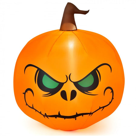 Costway Halloween Inflatable Pumpkin Decoration with Built-in LED Lights - Suitable for Parties