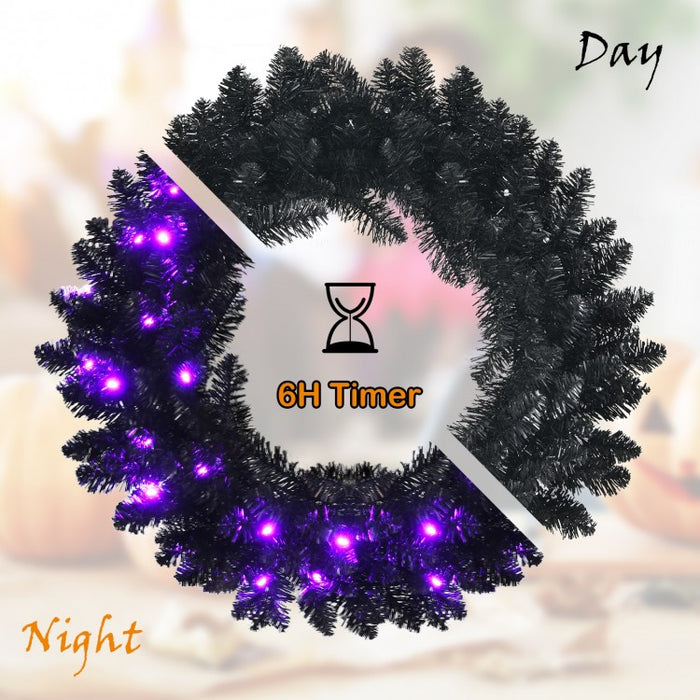 Costway Halloween Garland with 35 Built-in LED Lights - Suitable for Halloween Decorations