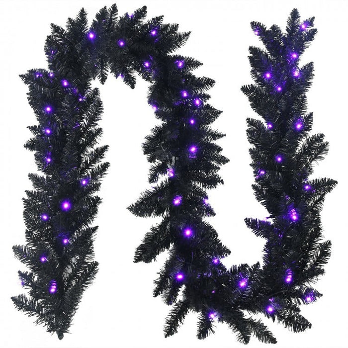 2024 Costway Christmas Garland and Halloween Garland with 50 Purple LED Lights - Suitable for Backyard Parties