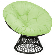 Charger l&#39;image dans la galerie, Costway Outdoor Swivel Chair with Rattan Base and High-Elastic Cushions - Suitable for Patio, Backyard, and Garden
