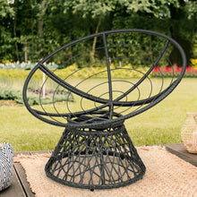 Charger l&#39;image dans la galerie, Costway Outdoor Swivel Chair with Rattan Base and High-Elastic Cushions - Suitable for Patio, Backyard, and Garden
