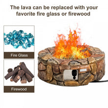 Load image into Gallery viewer, 40000 BTU Outdoor Camping Party Rock Gas Fire Pit
