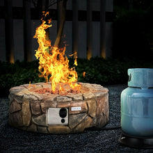 Load image into Gallery viewer, 40000 BTU Outdoor Camping Party Rock Gas Fire Pit
