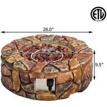 Load image into Gallery viewer, 40000 BTU Outdoor Camping Party Rock Gas Fire Pit
