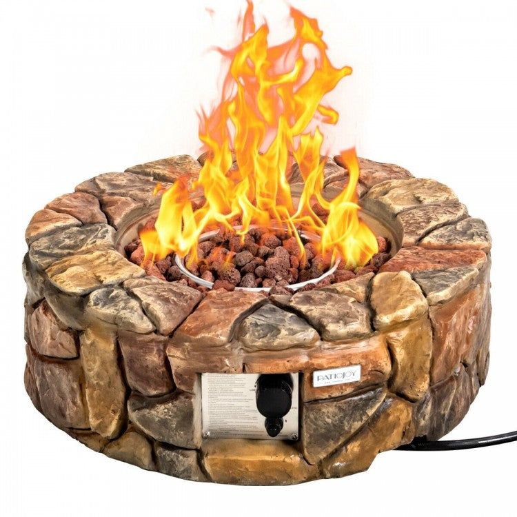 40000 BTU Outdoor Camping Party Rock Gas Fire Pit