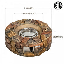 Load image into Gallery viewer, 40000 BTU Outdoor Camping Party Rock Gas Fire Pit
