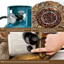 Load image into Gallery viewer, 40000 BTU Outdoor Camping Party Rock Gas Fire Pit
