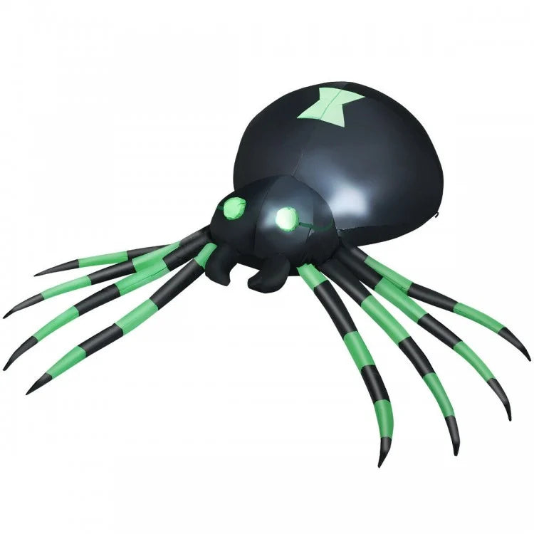 2024 Costway Halloween Inflatable Spider with Waterproof Fan and LED Lights - Suitable for Backyard Parties and Haunted Houses
