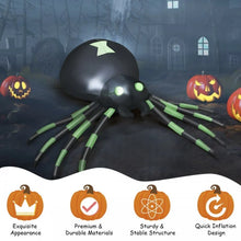 Load image into Gallery viewer, 2024 Costway Halloween Inflatable Spider with Waterproof Fan and LED Lights - Suitable for Backyard Parties and Haunted Houses
