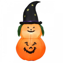 Load image into Gallery viewer, 2024 Costway Halloween Inflatable Pumpkin with Built-in LED and Witch Hat
