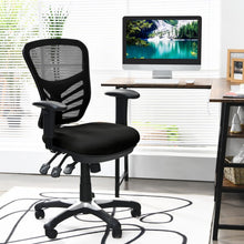 Charger l&#39;image dans la galerie, Black 360° Swivel Adjustable Mesh Office Chair with Armrests
