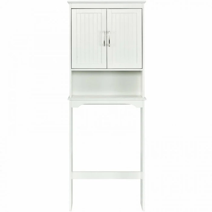 White Freestanding Storage Rack for Above Toilet - Bathroom Organizer