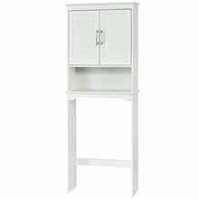 Charger l&#39;image dans la galerie, White Freestanding Storage Rack for Above Toilet - Bathroom Organizer
