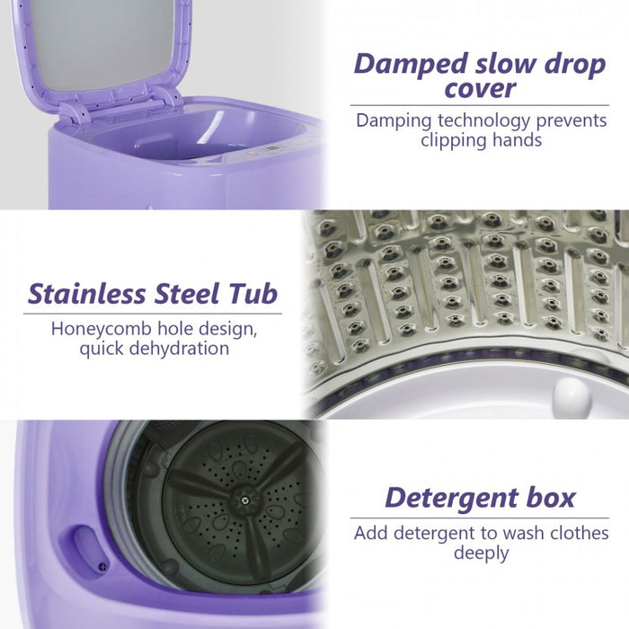 Costway 8lbs Portable Washing Machine with 6 Wash Modes