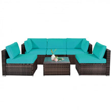 Charger l&#39;image dans la galerie, 6-Piece Modular Outdoor Sofa Set with Washable Cushions and Easy Assembly
