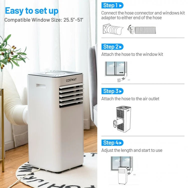 10000 BTU 3-in-1 Portable Evaporative Air Cooler Dehumidifier with 24H Timer