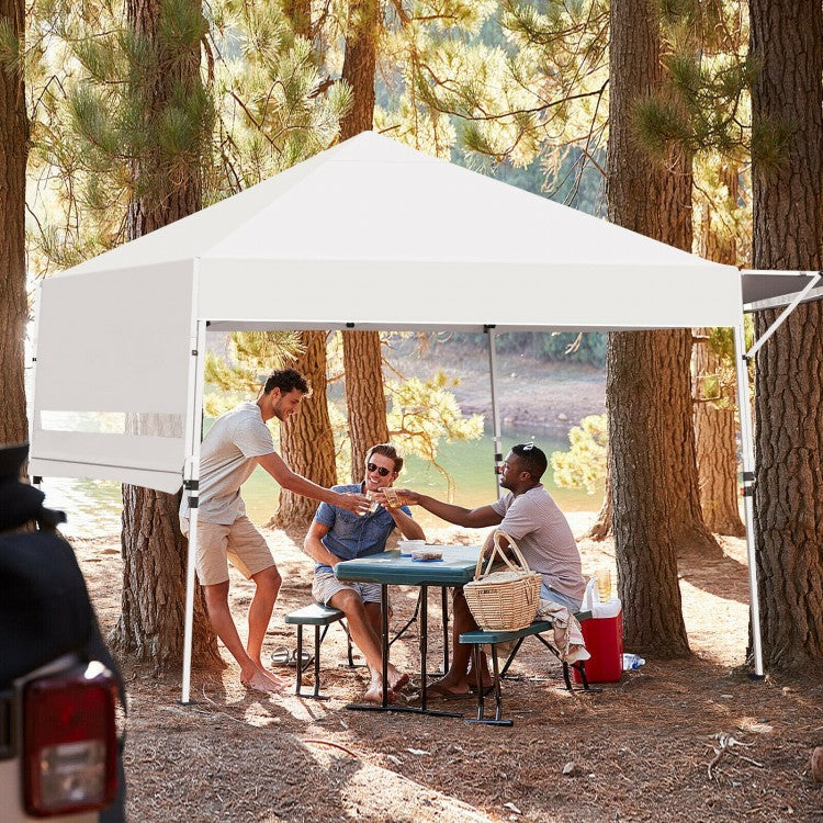 Costway 17x10 ft Outdoor Canopy Pop-Up Sunshade Adjustable Gazebo - Suitable for Backyard Garden Parties