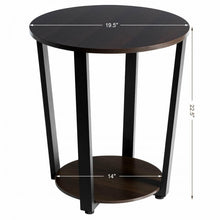 Load image into Gallery viewer, Costway Modern Round Dining Room Table and Sofa Side Table with Removable Bottom Shelf - Suitable for Living Room, Dining Room, and Cafe
