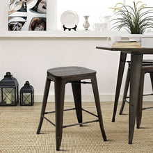 Load image into Gallery viewer, Industrial Style Dining Chairs - 4-Piece Set Bar Stools - Suitable for Bistro, Café, and Restaurant
