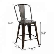 Load image into Gallery viewer, Industrial Style Dining Chairs - 4-Piece Set Bar Stools - Suitable for Bistro, Café, and Restaurant
