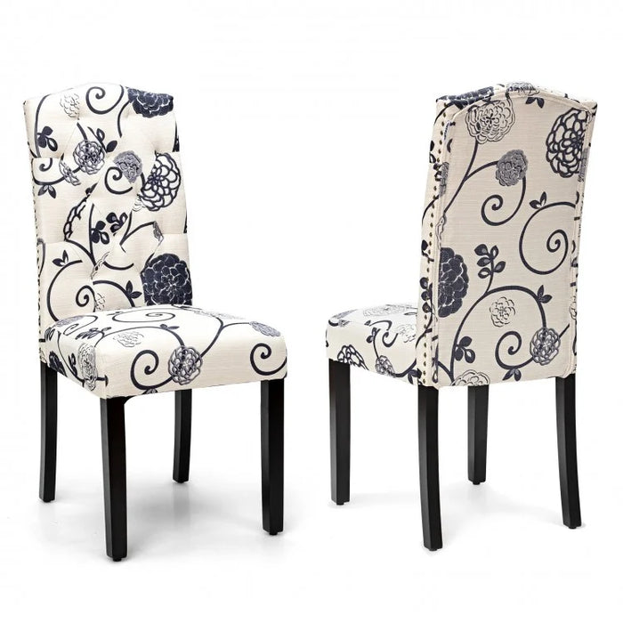 Modern Minimalist High-Back Dining Chair with Upholstered Velvet Cushion